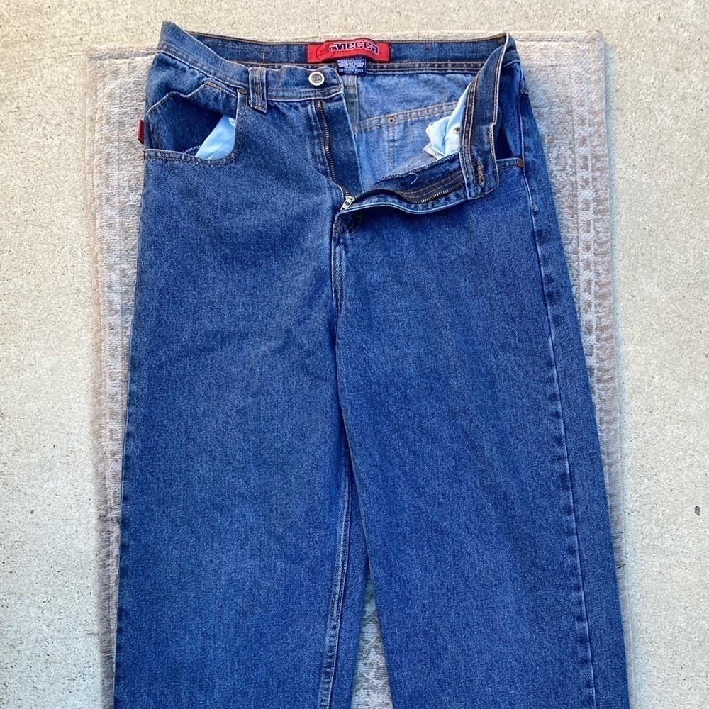 Women's Mecca Jeans Blue Wide Leg Denim 20 Y2K 90s Baggy Hip Hop Streetwear City